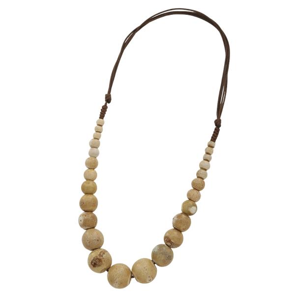 STONE BEAD STATEMENT NECKLACE  EARRING SET