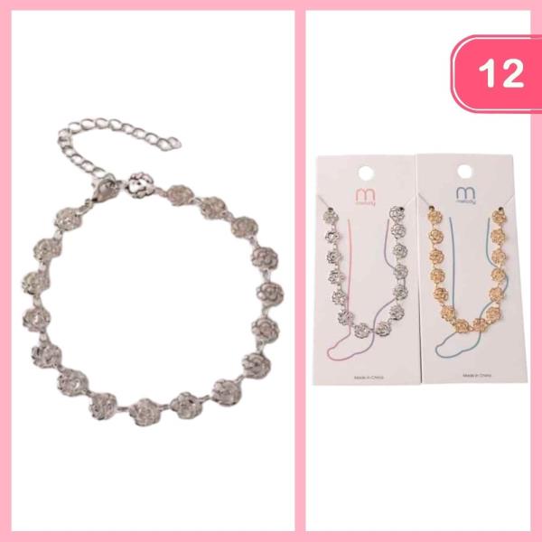 ROSE FILIGREE ANKLET (12 UNITS)