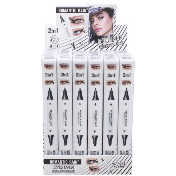 2IN1 EYELINER EYEBROW PENCIL (24 UNITS)