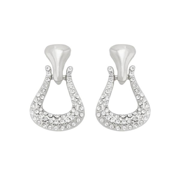 RHINESTONE HORSE BIT CRYSTAL POST EARRING