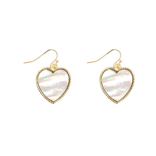HEART ROPE FISH HOOK EARRINGS