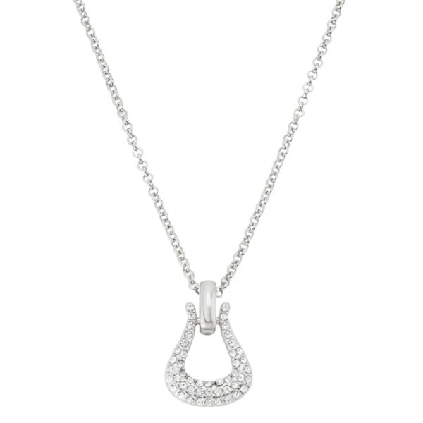 RHINESTONE HORSE BIT CRYSTAL NECKLACE