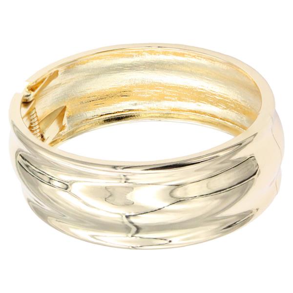 18K GOLD PLATED HINGED BANGLE BRACELETS