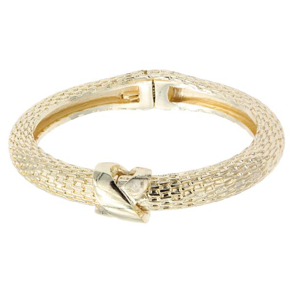 14K GOLD PLATED TWO TONE CABLE BRACELET