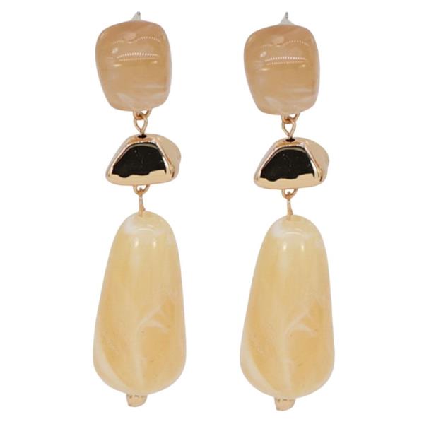 RESIN METAL DROP EARRING