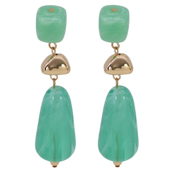 RESIN METAL DROP EARRING