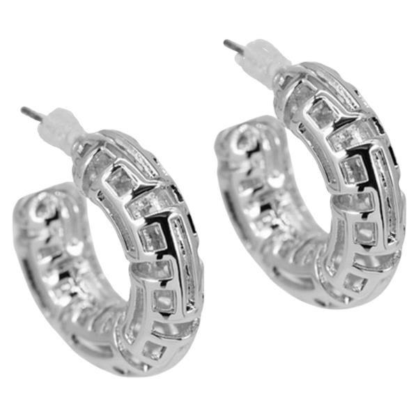 METAL CHAIN HOOP EARRING