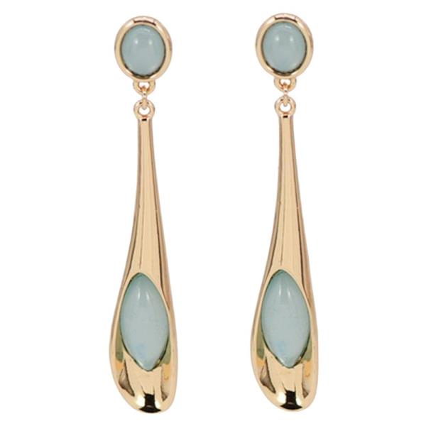 METAL PEARL DROP EARRING