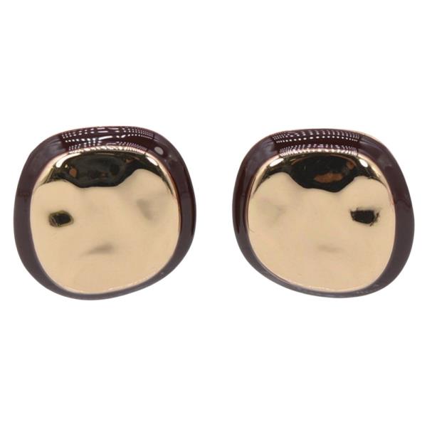 METAL ROUND STUD EARRING