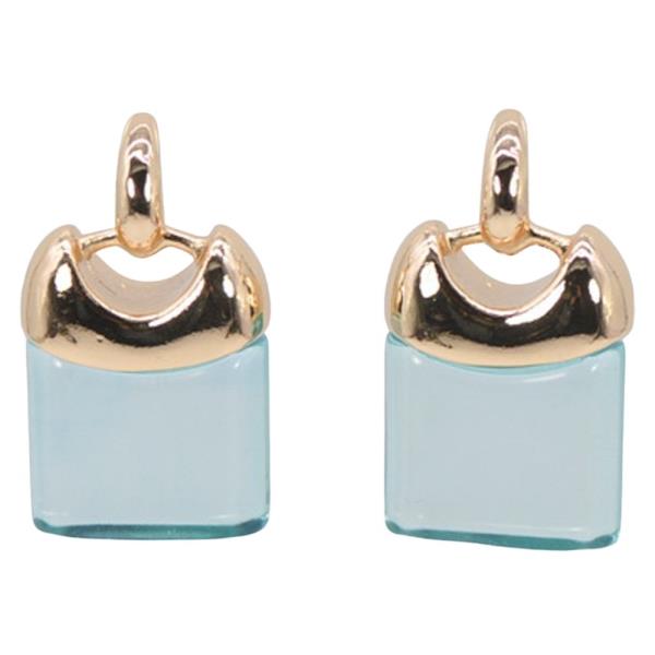 METAL RESIN DROP EARRING