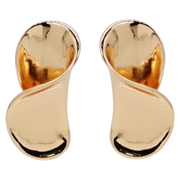 METAL SCULPTED STUD EARRING