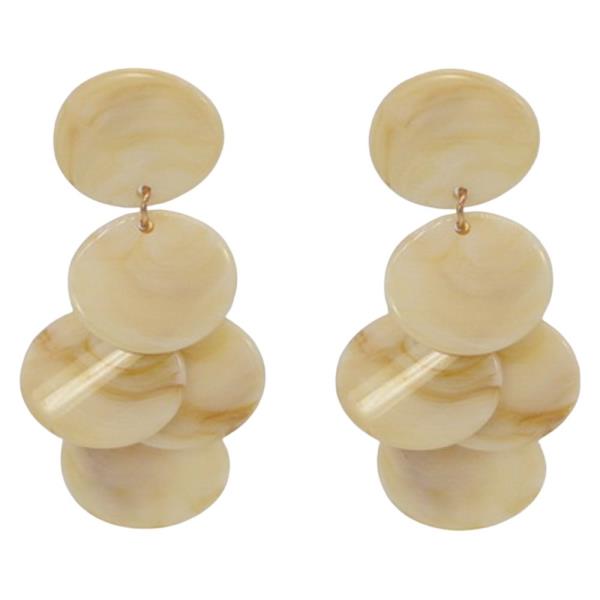 RESIN DISC DROP EARRING