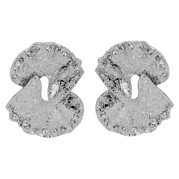 METAL PAVE ABSTRACT STUD EARRING
