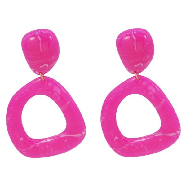 RESIN GEOMETRIC DANGLE EARRING