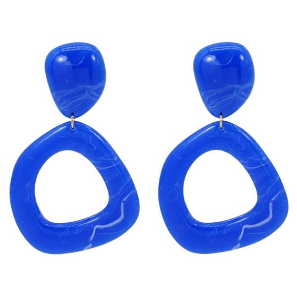 RESIN GEOMETRIC DANGLE EARRING