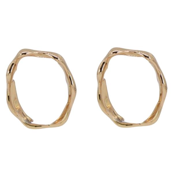 METAL CLEAR IRREGULAR ROUND EARRING