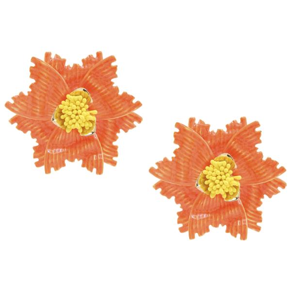 CUTE FLOWER TEXTURED EARRING