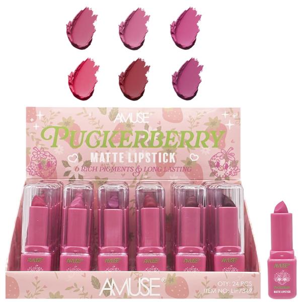 AMUSE PUCKERBERRY MATTE LIPSTICK (24 UNITS)