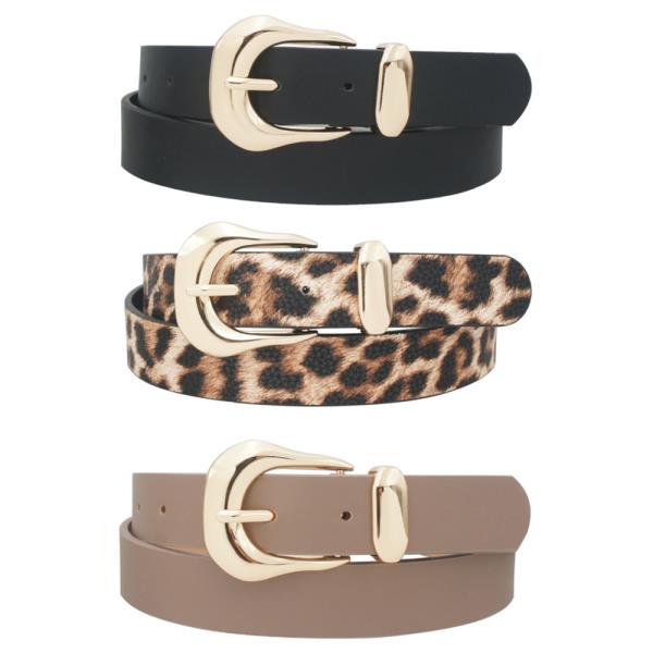FLUID U SHAPE BUCKLE TRIO BELT
