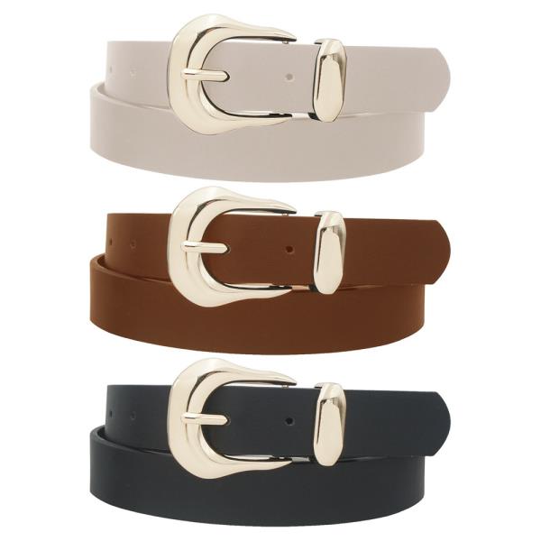 FLUID U SHAPE BUCKLE TRIO BELT