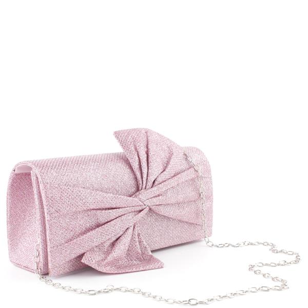 RHINESTONE KNOT DESIGN EVENING CLUTCH BAG