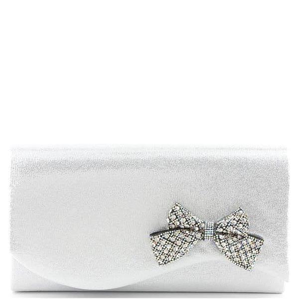 RHINESTONE CRYSTAL CHIC BOW EVENING CLUTCH BAG