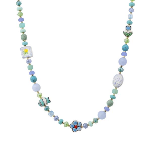 MIXED MATERIAL NECKLACE