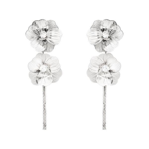 METAL FLOWER EARRINGS