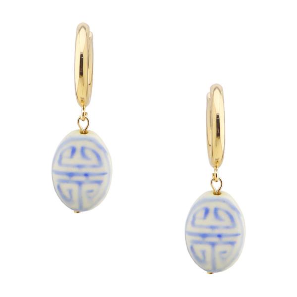 CERAMIC DANGLE EARRINGS