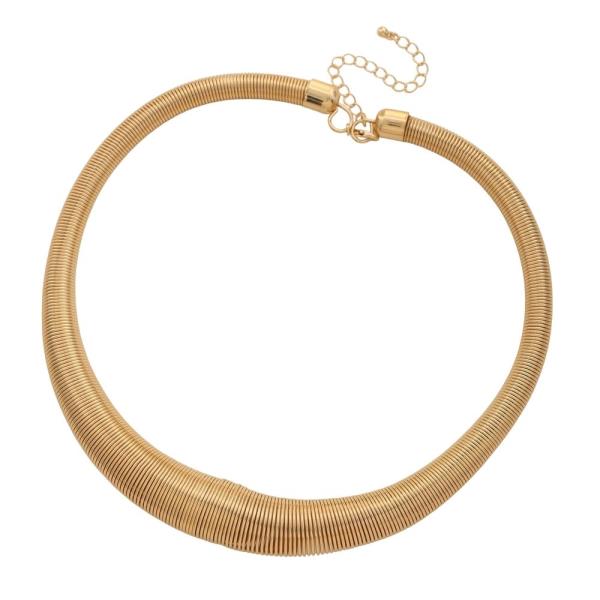 METAL COIL TUBE COLLAR NECKLACE