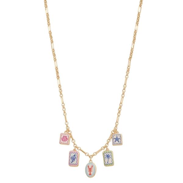 CHARM LETTER PENDANT NECKLACE