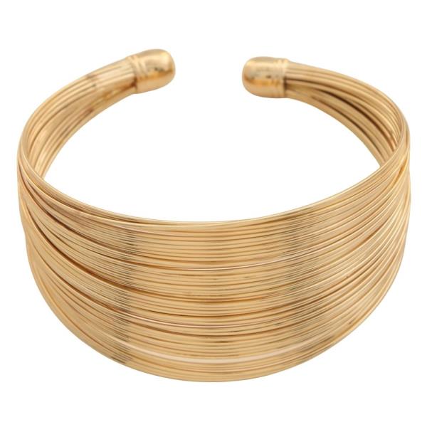 MULTI STRAND OPEN CUFF BRACELET