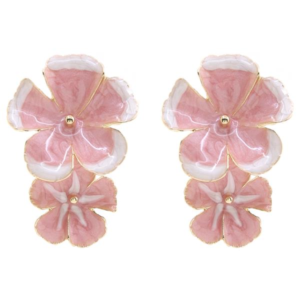 DOUBLE FLORAL STUD EARRING
