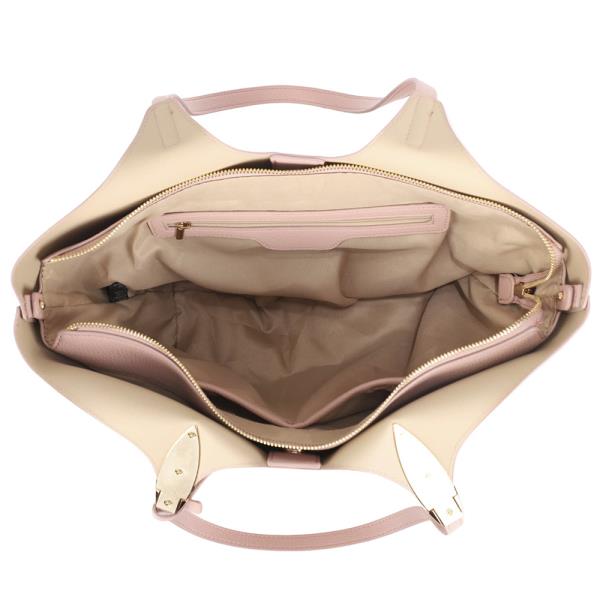 PLAIN TEXTURED SHOULDER TOTE BAG