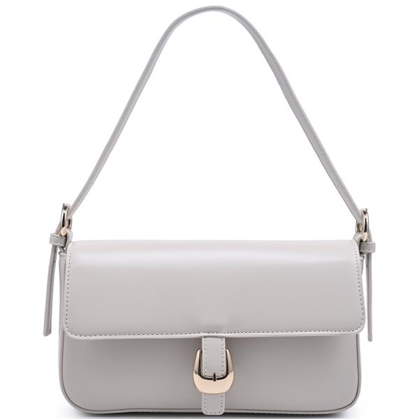 SMOOTH BUCKLE DESIGN SHOULDER BAG