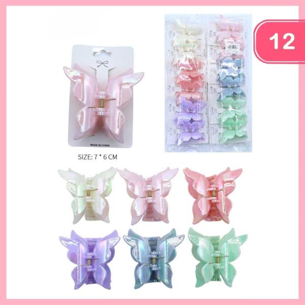 BUTTERFLY HAIR CLAW CLIP (12 UNITS)