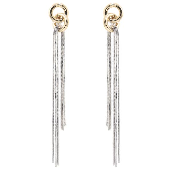SODAJO METAL FRINGE DROP GOLD DIPPED EARRING
