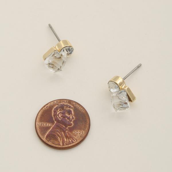 SODAJO CRYSTAL GOLD DIPPED EARRING