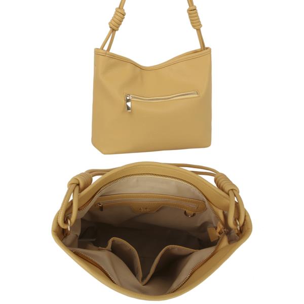 PLAIN COLORED SHOULDER HOBO BAG