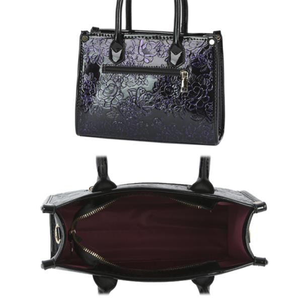 3IN1 FLORAL DESIGN SATCHEL W CLUTCH AND WALLET SET