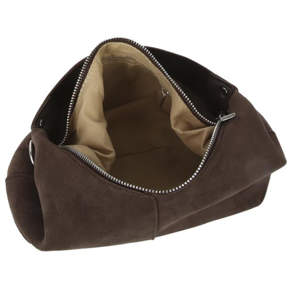 PLAIN TEXTURED CURVE SATCHEL BAG