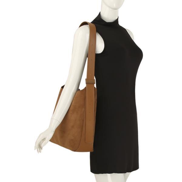 2IN1 PLAIN SHOULDER BAG W ZIPPER POUCH SET