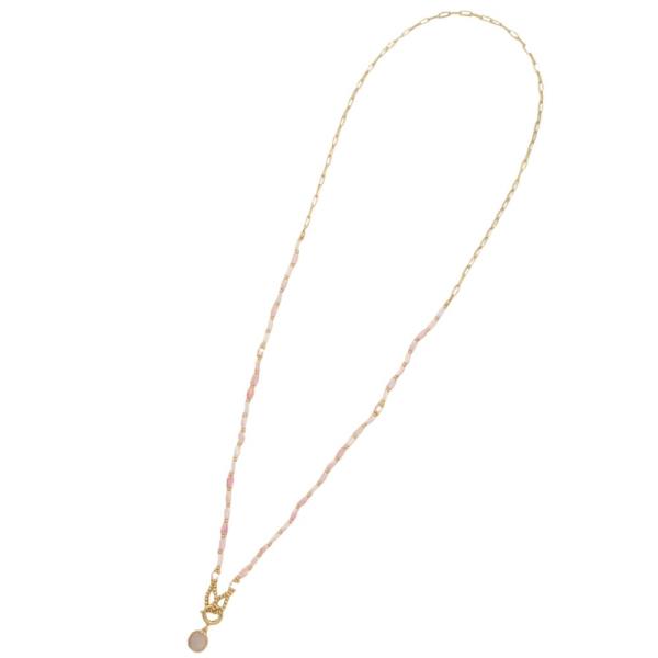 BEADED PENDANT NECKLACE EARRING SET