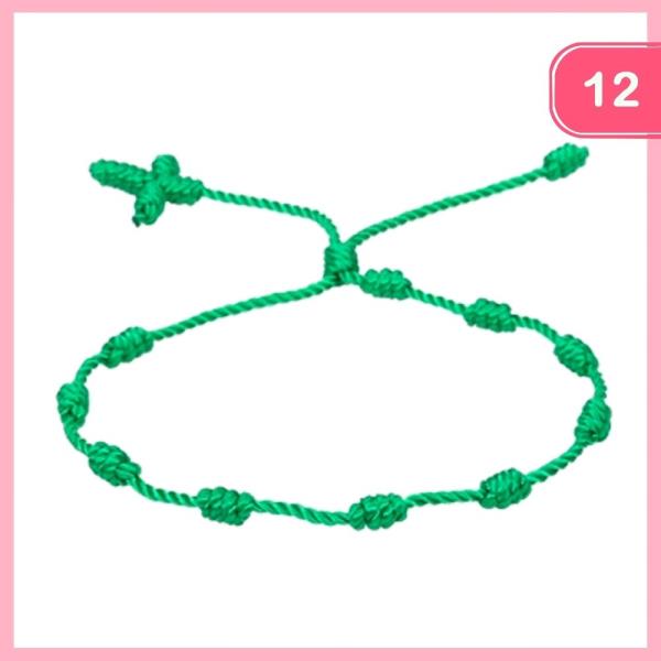 KNOTTED ROSARY STRING BRACELET (12 UNITS)