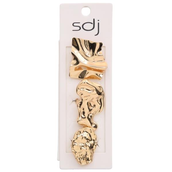 SDJ CRINKLED METAL MULTI RING SET