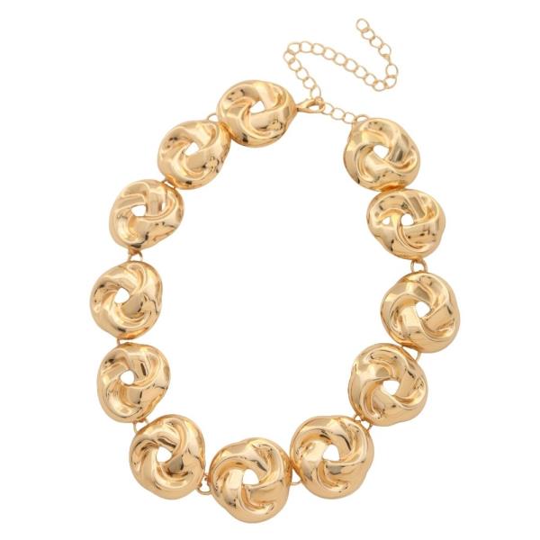 SDJ METAL KNOT LINK STATEMENT NECKLACE