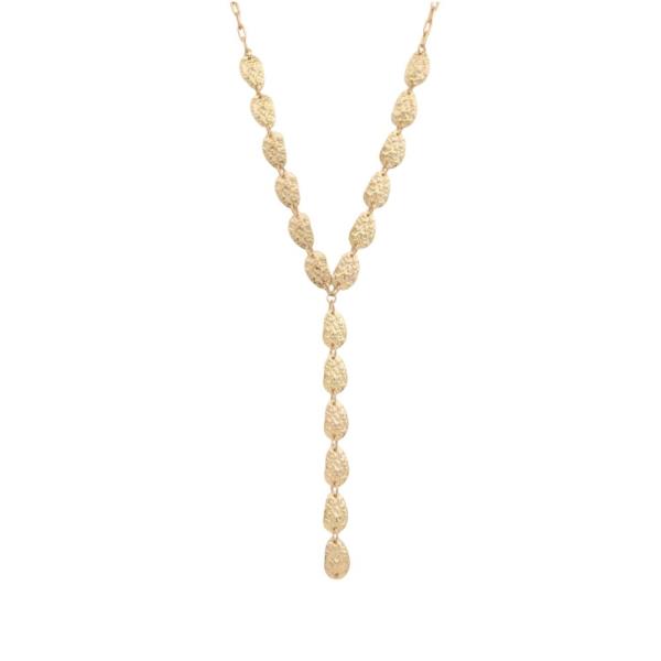 SDJ ROUND METAL Y DROP NECKLACE