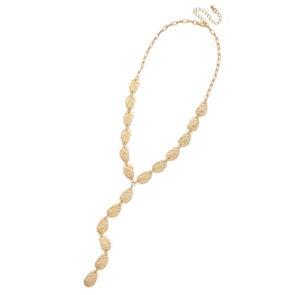 SDJ ROUND METAL Y DROP NECKLACE