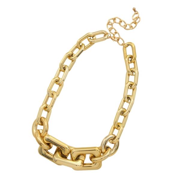 SDJ RECTANGLE LINK CHAIN NECKLACE