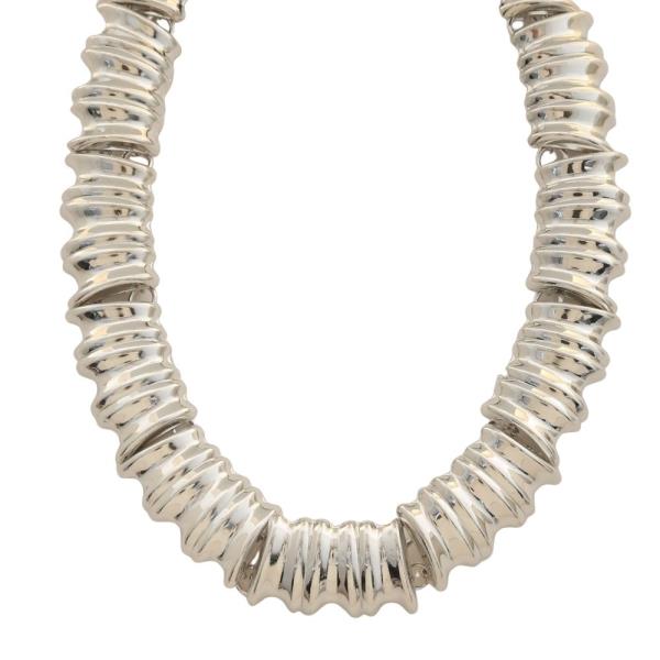 SDJ RIBBED METAL STATEMENT NECKLACE